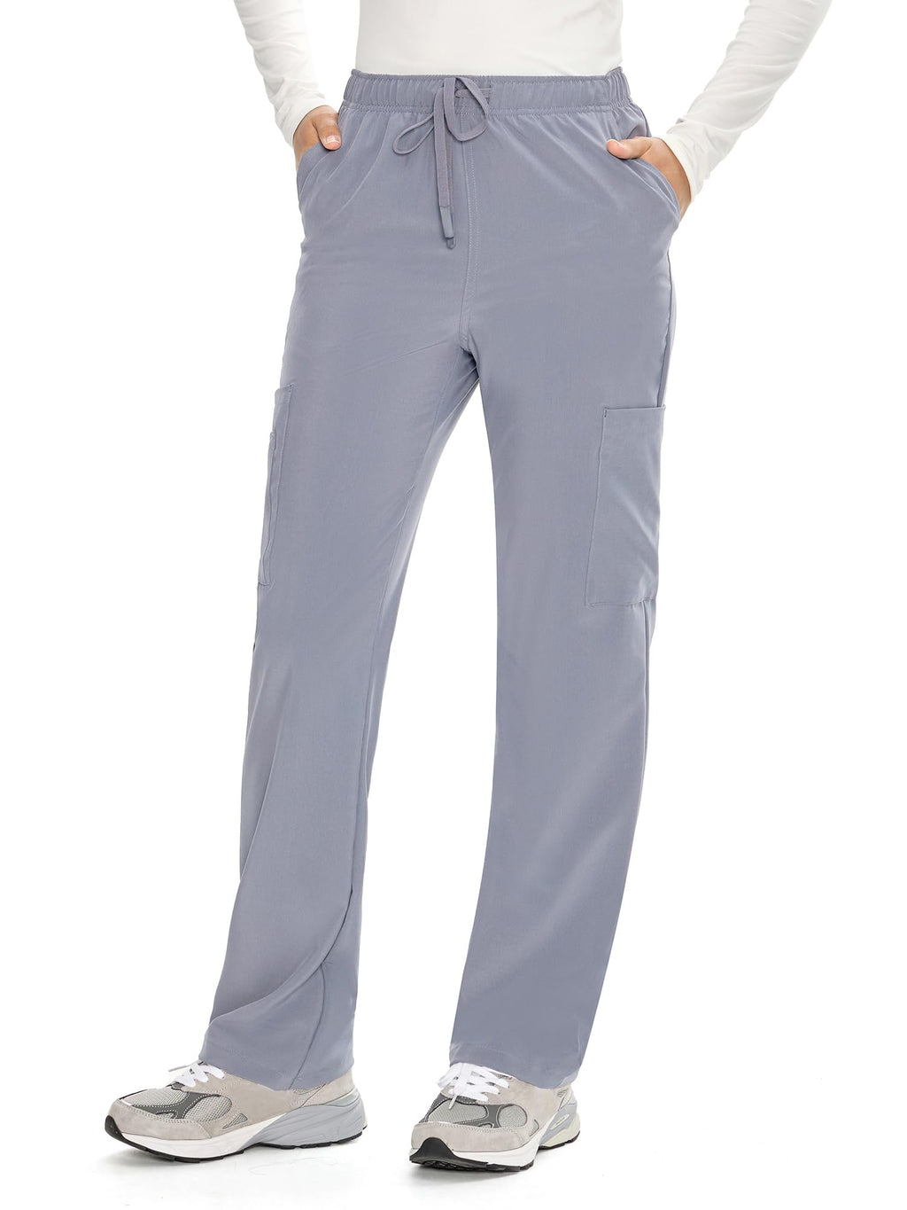 COZYFIT Straight Leg Scrub Pants for Women, Drawstring Soft Stretch, Anti-Wrinkle Women's Scrub Pants with 6 Pockets