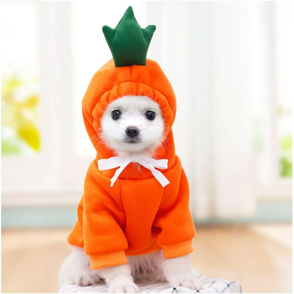 Warm Dog Winter Clothes Cute Fruit Dog Coat Hoodies Fleece Pet Dogs Costume Jacket for French Bulldog Chihuahua Ropa para Perro(Coffee,XS)