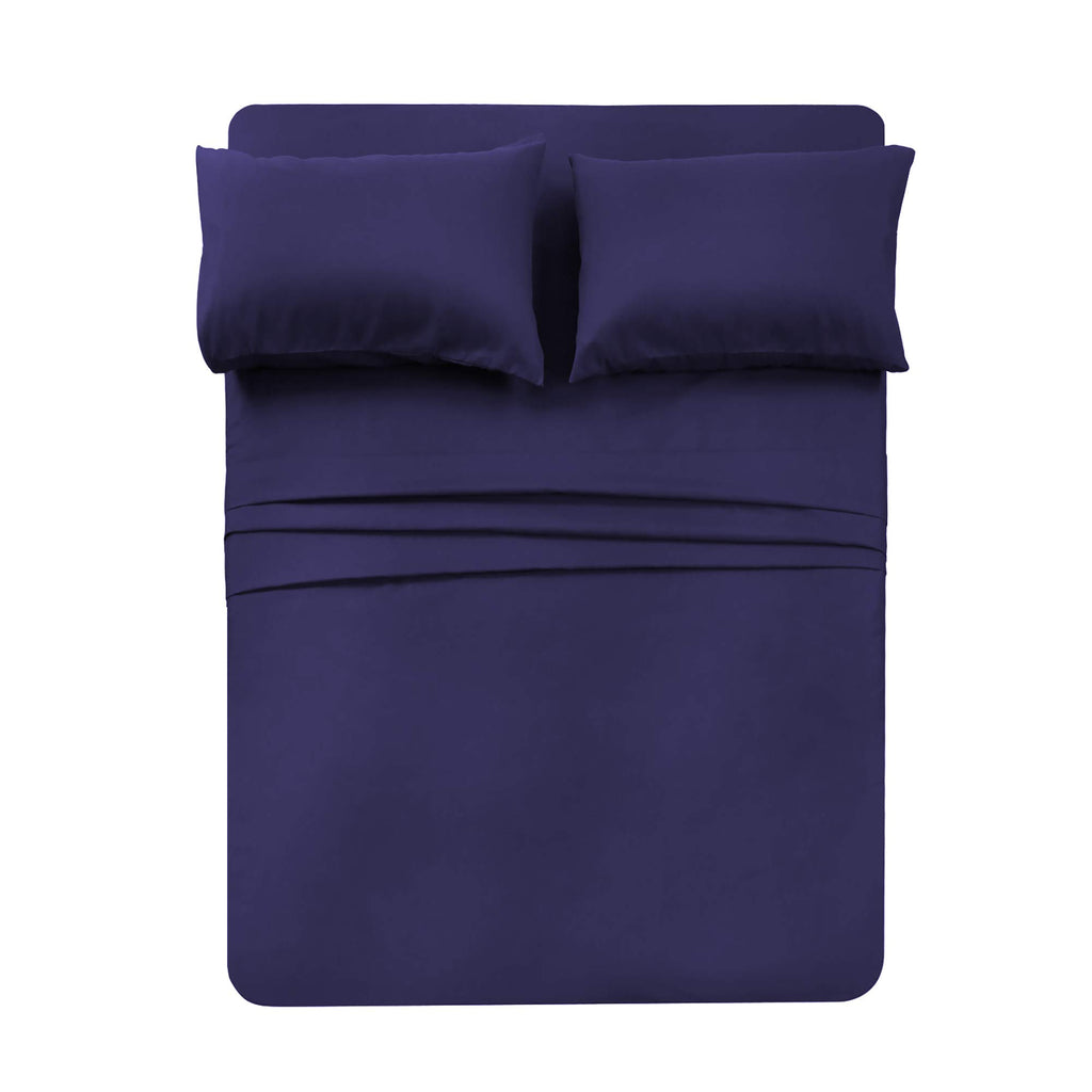 Best Season Bed Sheet Set - 1 Flat Sheet,1 Fitted Sheet and 1 Pillow Cases, Extra Soft Luxury Bedding Set,Deep Pockets,Wrinkle,Fade Resistant - Hypoallergenic- 3 Piece (Twin,Baby Blue)