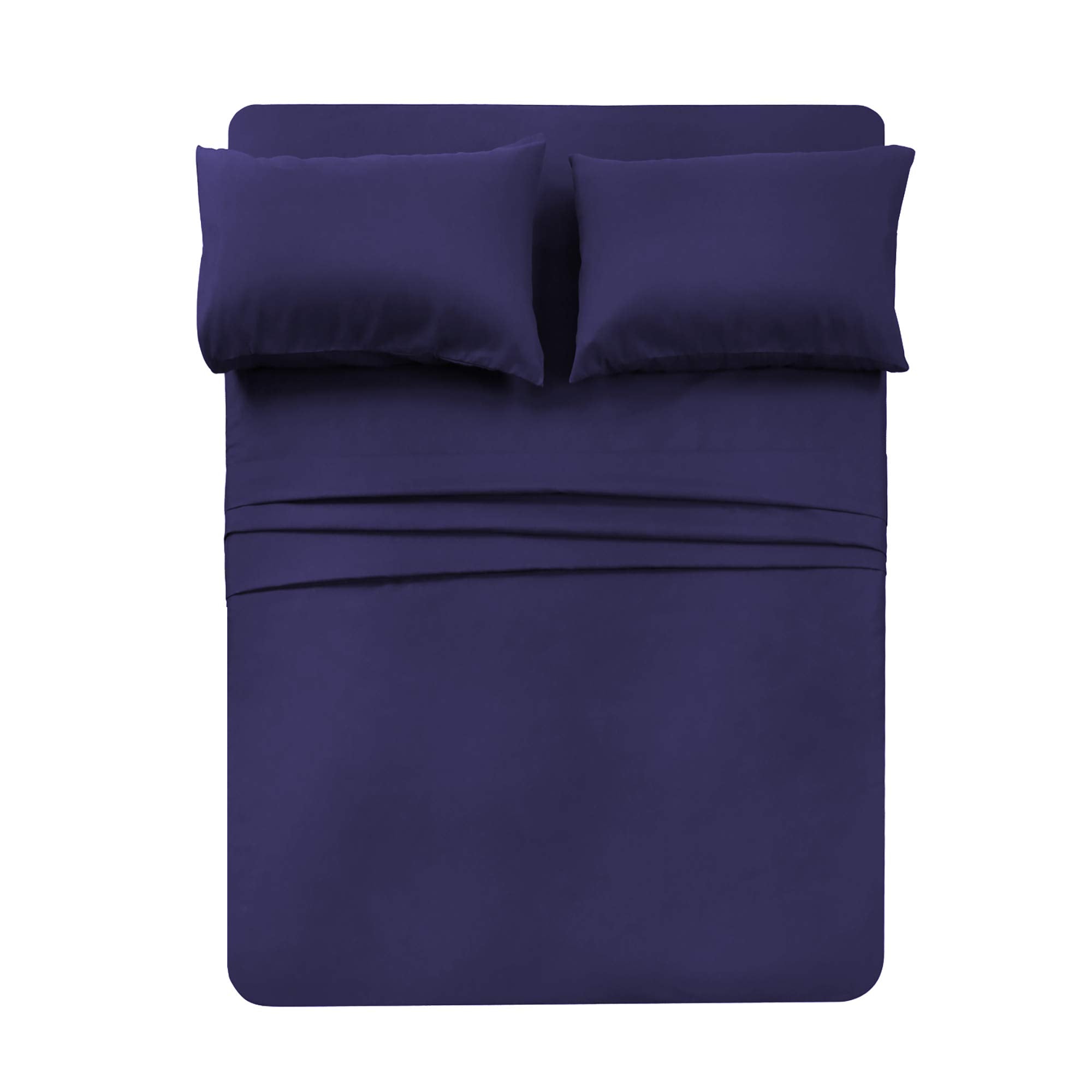 Best Season Bed Sheet Set - 1 Flat Sheet,1 Fitted Sheet and 1 Pillow Cases, Extra Soft Luxury Bedding Set,Deep Pockets,Wrinkle,Fade Resistant - Hypoallergenic- 3 Piece (Twin,Baby Blue)