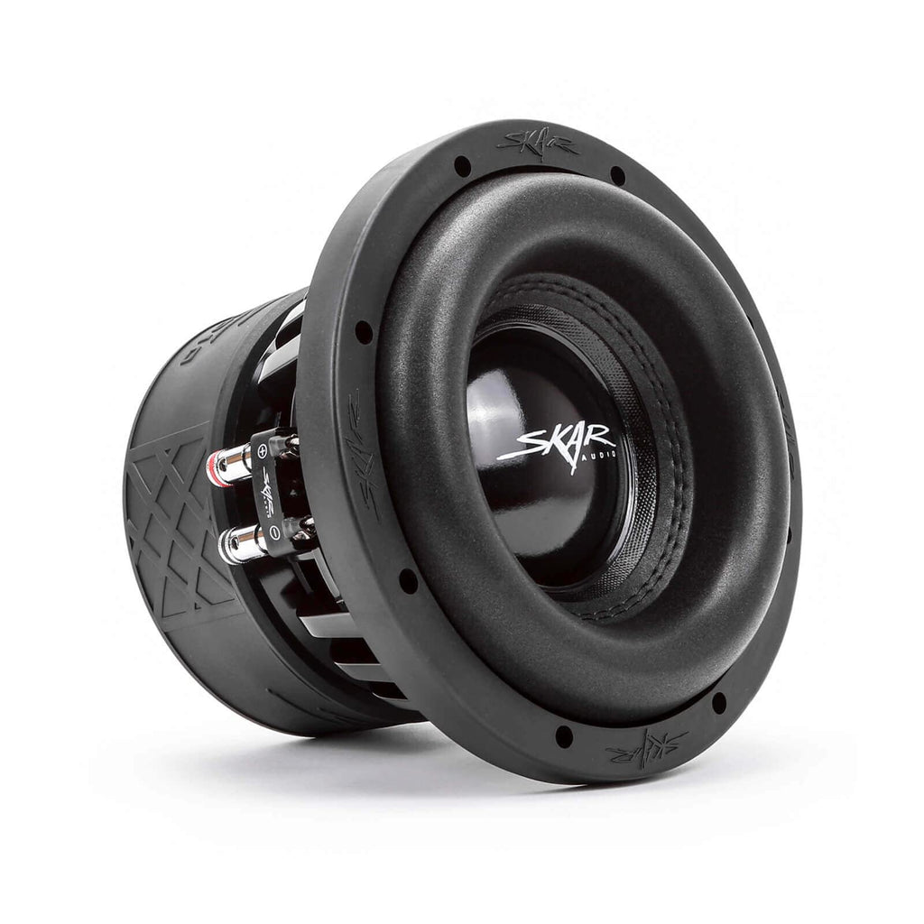 Skar Audio Single 8" Complete 1,200 Watt EVL Series Subwoofer Bass Package - Includes Loaded Enclosure with Amplifier