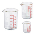 High Borosilicate Glass Measuring Cup-V-Shaped Spout，Glass Measuring Beaker for Kitchen or Restaurant, Easy to Read, 30 ML (1 Oz)-Pack of 2