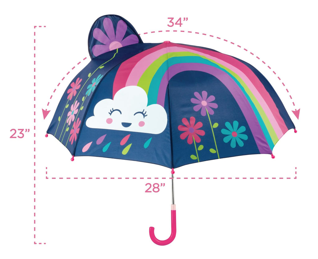 Stephen Joseph, 3D Pop Up Kids Umbrella, Cute Animals & Toddler Rain Umbrella Lightweight Easy Grip Handle for Boys Girls Ages 3-8