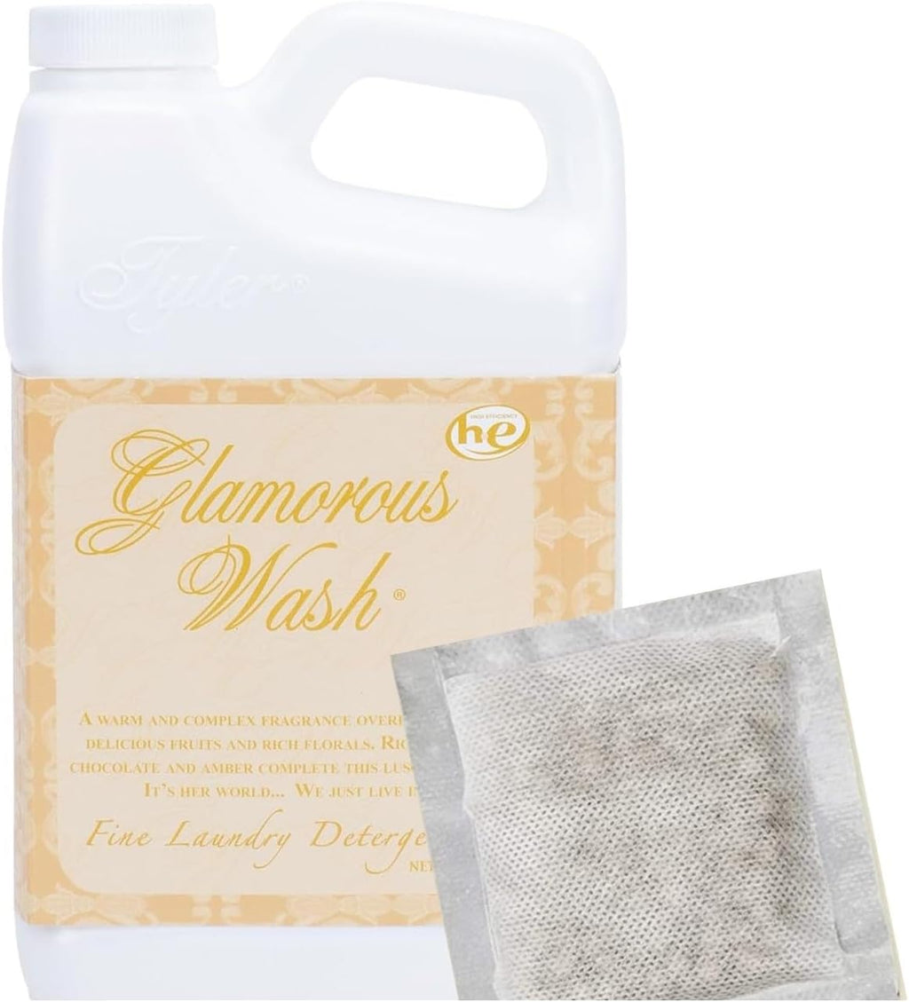 Tyler Candle Wash Detergent Diva 128 Fl oz HE with dryer sachet pouch