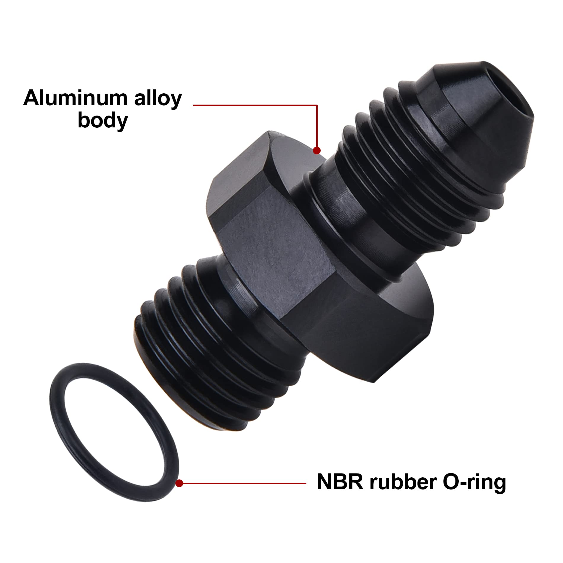 EVIL ENERGY 3AN Flare to AN3 ORB Male O-Ring Fitting Adapter