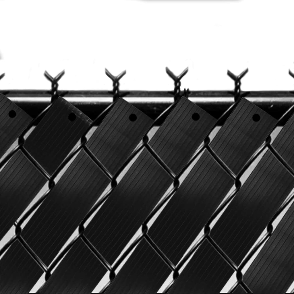 Chain Link Fence Privacy Tape, 246ft x 0.15ft Chain Link Fence Slats, Fence Covering Privacy, Brown (200PCS Button + Puncher Included)