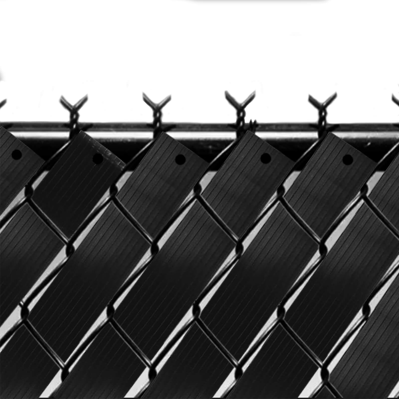 Chain Link Fence Privacy Tape, 246ft x 0.15ft Chain Link Fence Slats, Fence Covering Privacy, Brown (200PCS Button + Puncher Included)
