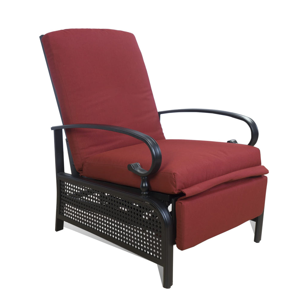 Kozyard Adjustable Outdoor Reclining Lounge Chair, Cushioned Patio Chaise Lounge with Extendable Metal Frame for Sunbathing, Reading & Relaxing – Comfortable Outdoor Recliner, Aqua