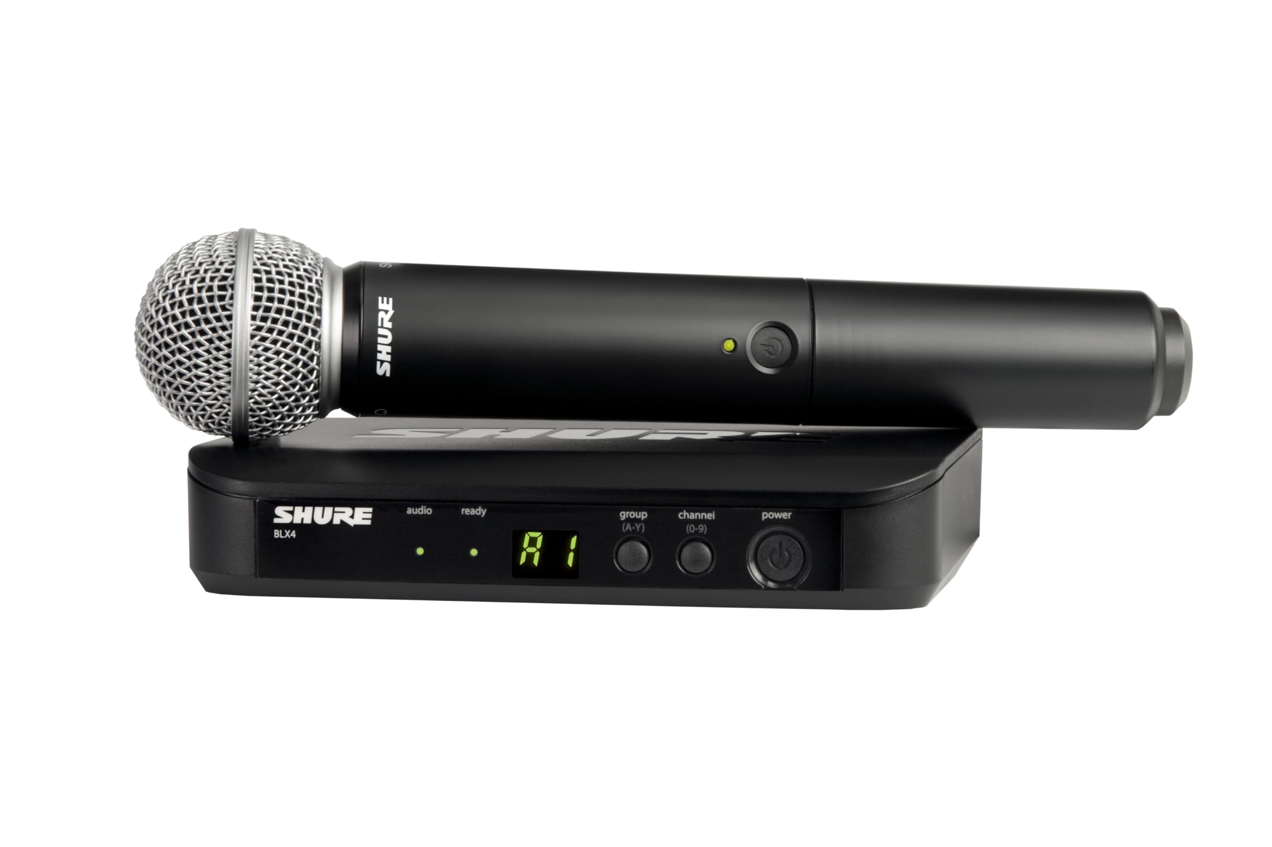 Shure BLX24/SM58 Wireless Microphone System - 14-Hour Battery Life, 300 ft Range, UHF | Includes SM58 Handheld Vocal Mic, Single Channel Receiver | H9 Band (BLX24/SM58-H9)
