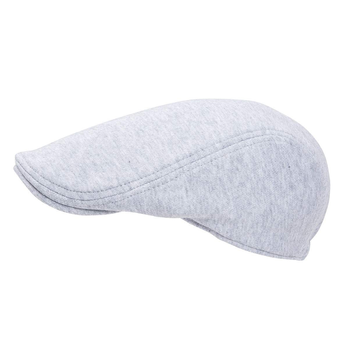 FEINION Men Cotton Newsboy Cap Soft Fit Cabbie Hat