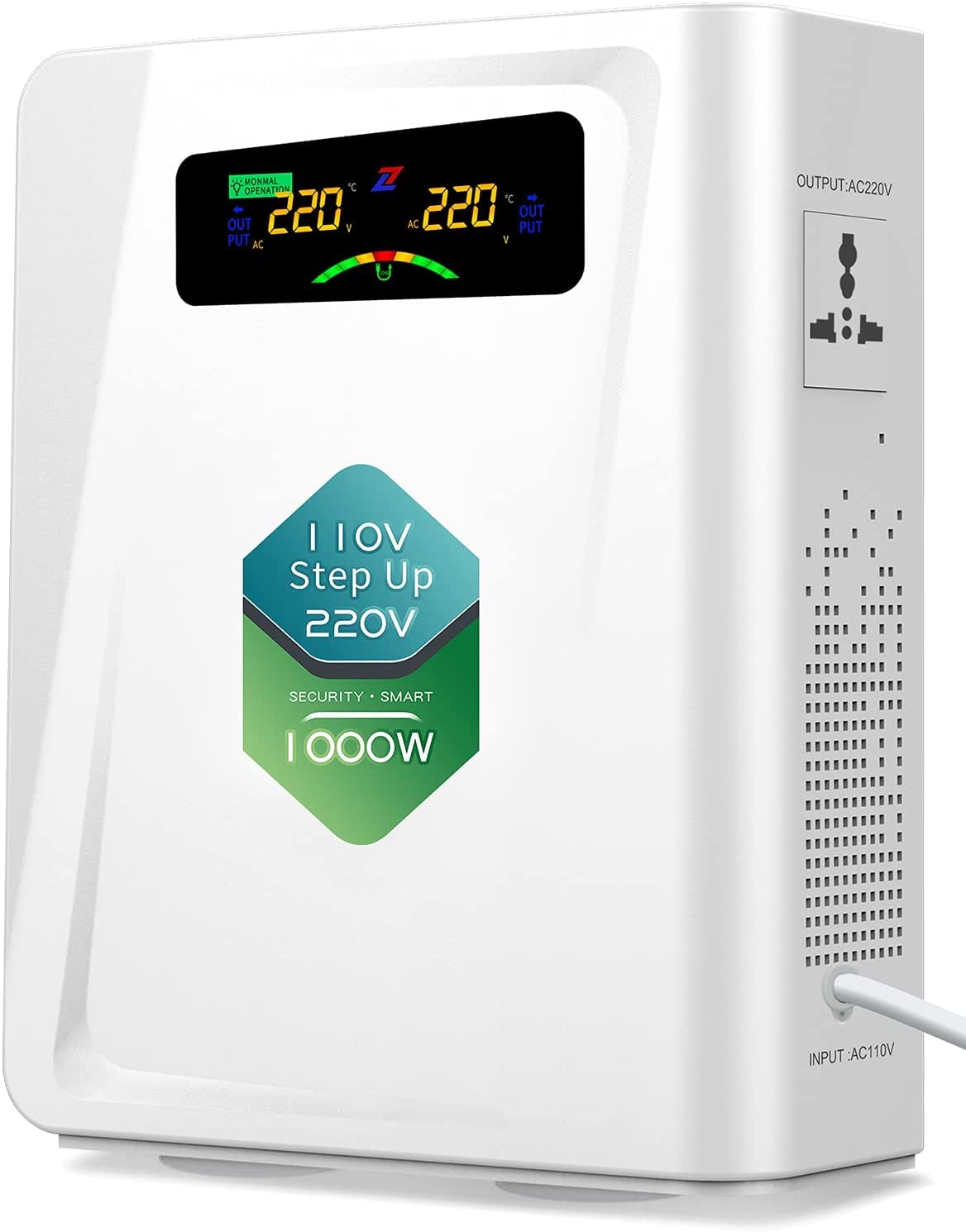 220v to 110v Step Down Transformer 1000W Power Voltage Converters, No Noise, Ten Protection Functions, Suit for Coffee Machines, Rice Cookers and Other US Appliances Used in Europe