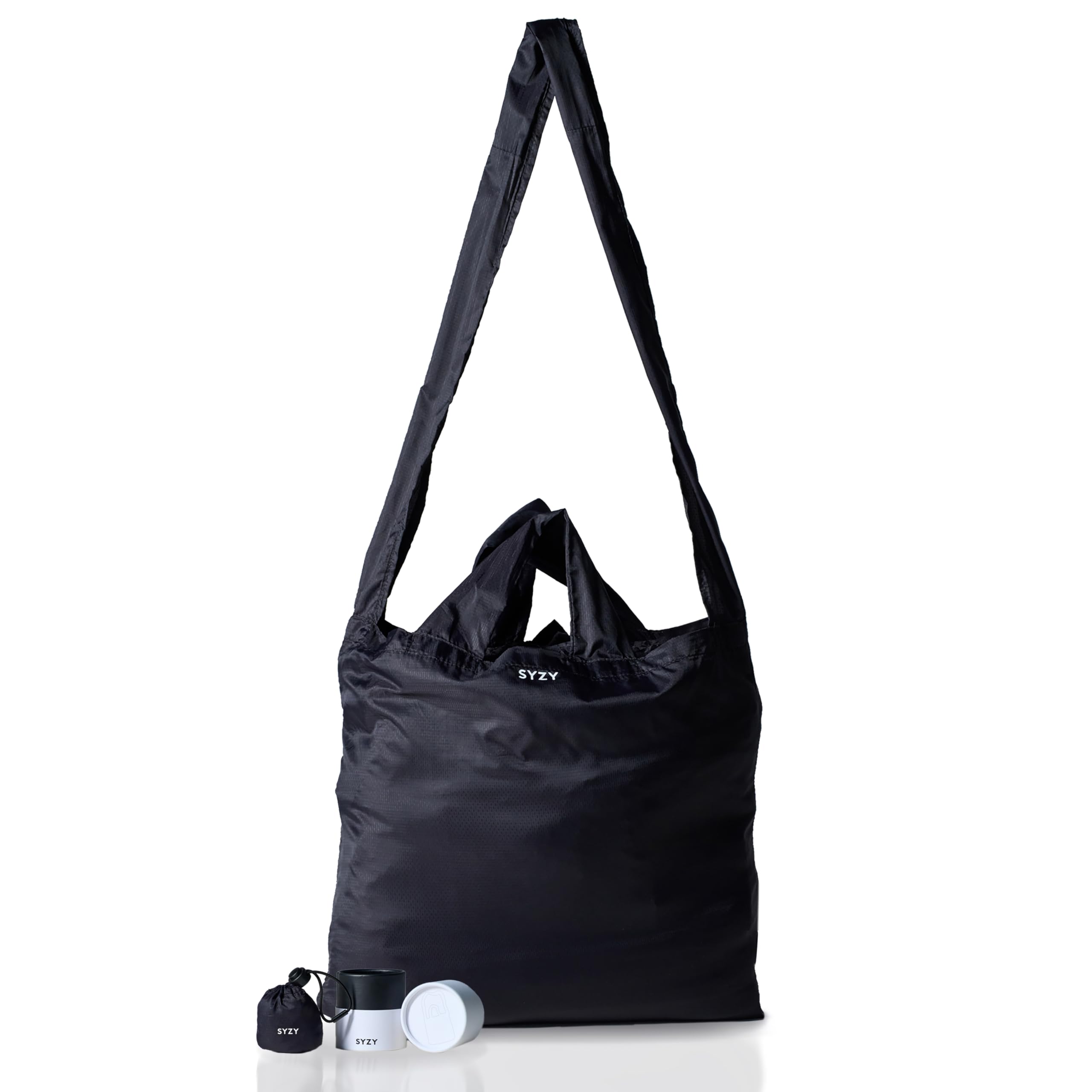 SYZY World's Most Compact Travel Tote Bag Portable Shopping Beach Market Bag - Reusable Collapsible Stuffable