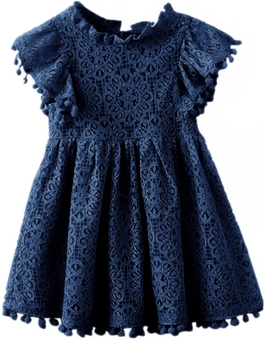 APRIL GIRL Flower Girl Dress, Lace Dress 3/4 Sleeve Dress