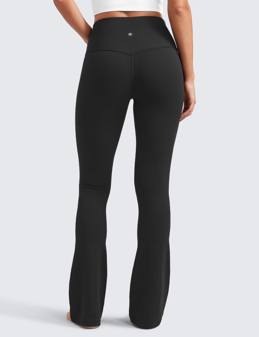 CRZ YOGA Butterluxe Mini Flared Leggings 30"/31.5"/33'' - High Waist Bootcut Casual Lounge Women Yoga Pants with Pocket