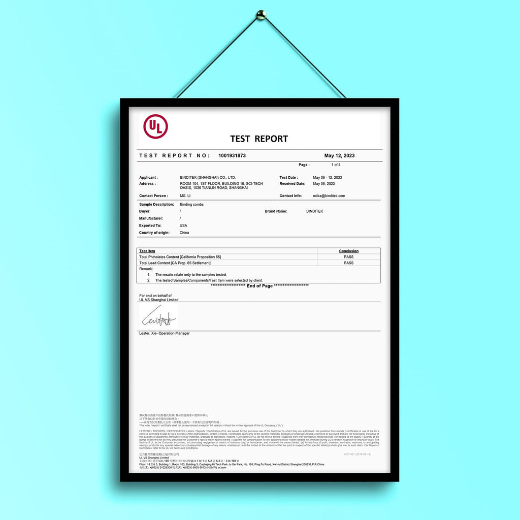 Binditek 100 Pack Plastic Binding Comb Spines, 1/2 Inch Diameter, 90 Sheet Capacity, for Letter Size, Black, for Students and Coworkers