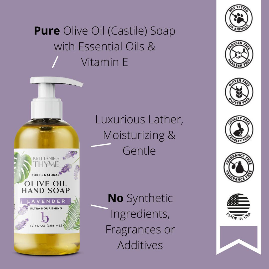 Brittanie’s Pure Castile Liquid Soap Refill, Bergamot Lime, 12 Ounce | Dish Soap, Hair & Body, Home, Gentle and Pure, Made with Natural Luxurious Oils, Vegan & Gluten Free Non-GMO