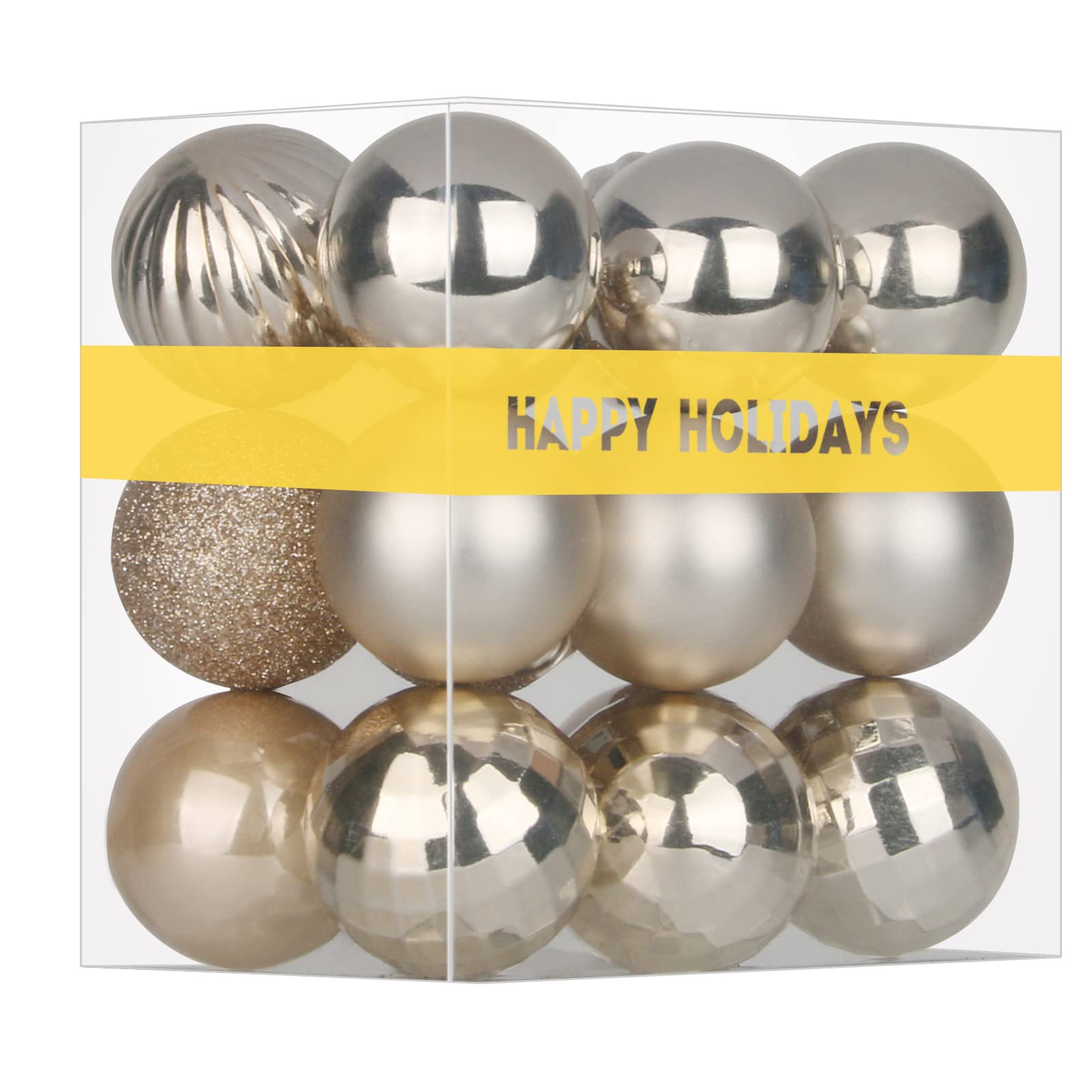 Bubblegun Pink 1.6" Small Christmas Balls Christmas Tree Decoration Ornaments Shatterproof Hanging Balls for Birthday Halloween Holiday Wedding Decorations Set of 12pcs
