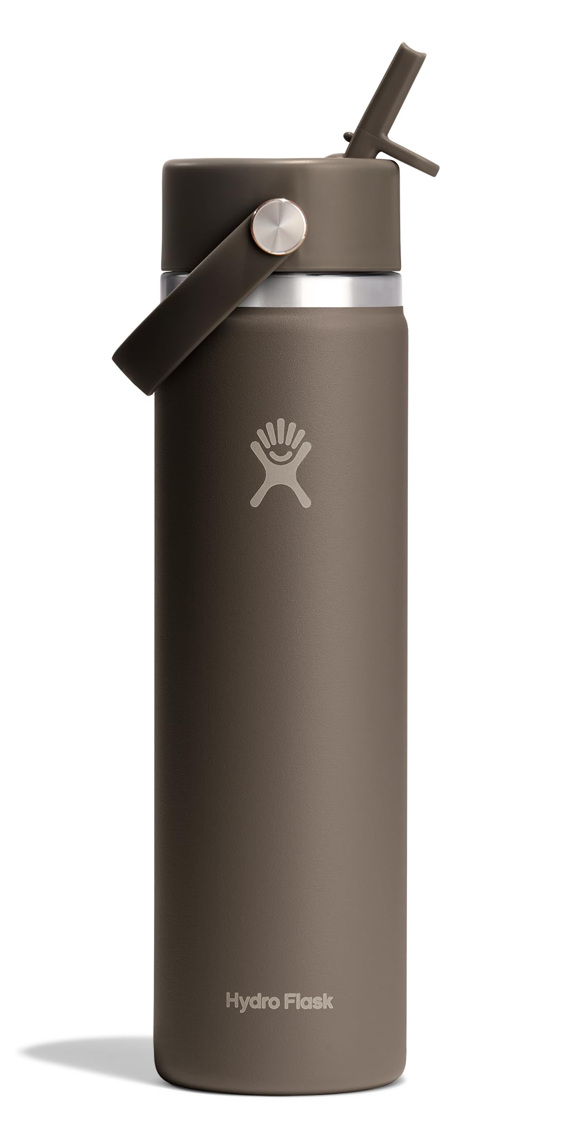 Hydro Flask Water Bottle - Insulated Stainless Steel - Wide Straw Lid, Non Spill, Leakproof in 24 Oz Forest Green Arc