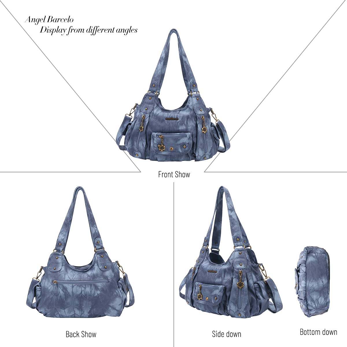 Angel Barcelo Purses for Women Soft PU Leather Shoulder Bag Crossbody Purse and Handbags
