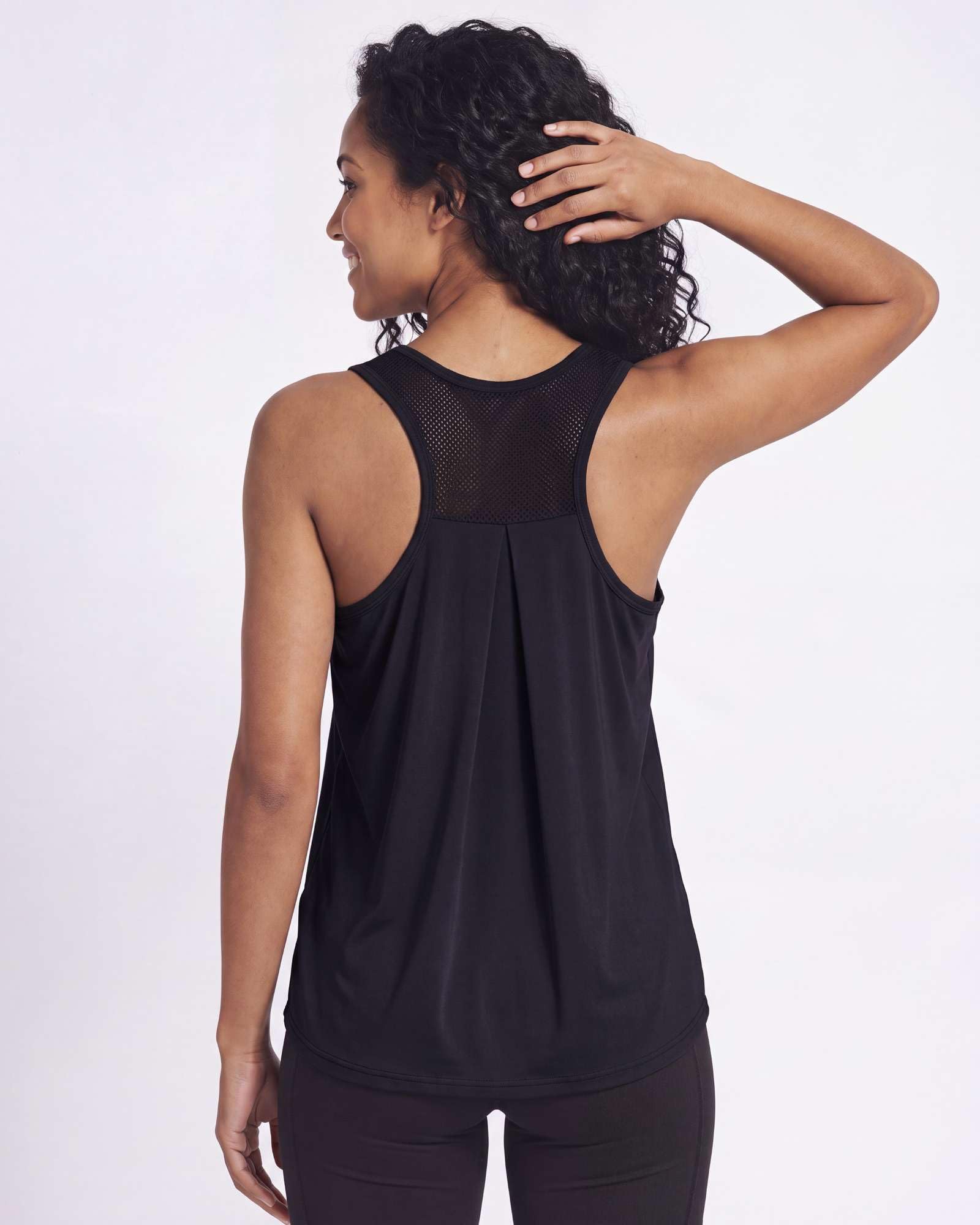 Real Essentials 5 Pack: Women's Racerback Athletic Tank Top Mesh Back Dry-Fit Sleeveless Shirt for Workout Running Gym (Plus)