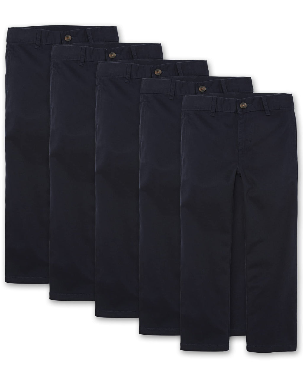 The Children's Place Boys' Stretch Relaxed Straight Chino Pants, Multipacks