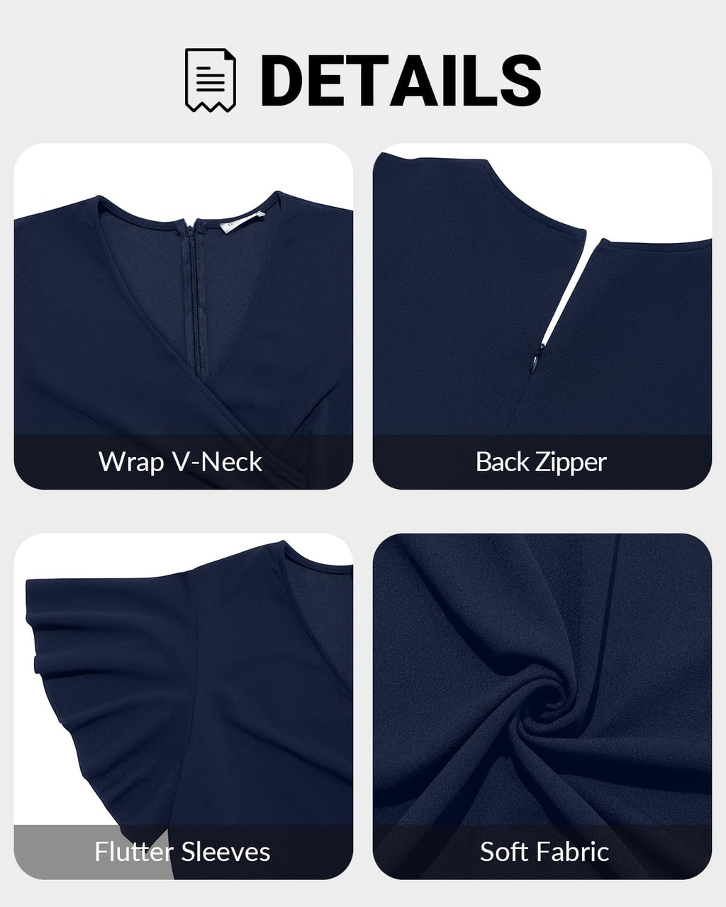 Pinup Fashion Women Plus Size Dresses Wedding Guest - Formal Cocktail Wrap High Low Long Dress