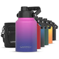 WATERSY Half Gallon Water Bottle Insulated(Cold for 48 Hrs),BPA Free&Leak Proof,64oz Stainless Steel Water Jug/Flask,Big thermo,Large Water Bottle with Handle for Gym,Hiking,Camping,Black