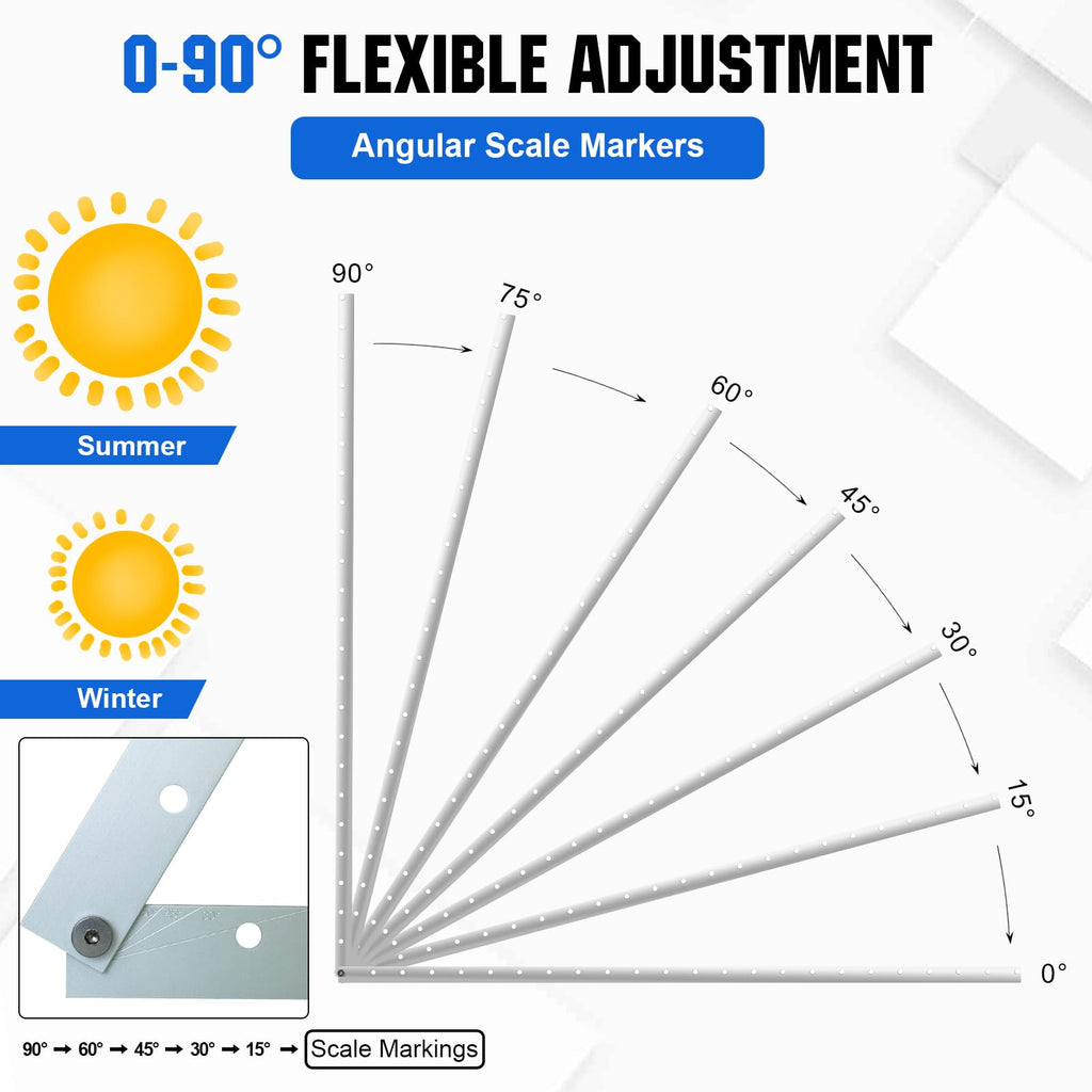 ECO-WORTHY Upgraded 45in Solar Panel Mount Brackets, with Foldable Tilt Legs, Suitable for 2pcs 100W/1pcs 200W 300W 400W Solar Panels,Adjustable Mounting Brackets Kits for RV, Roof, Boat, and Off-Grid