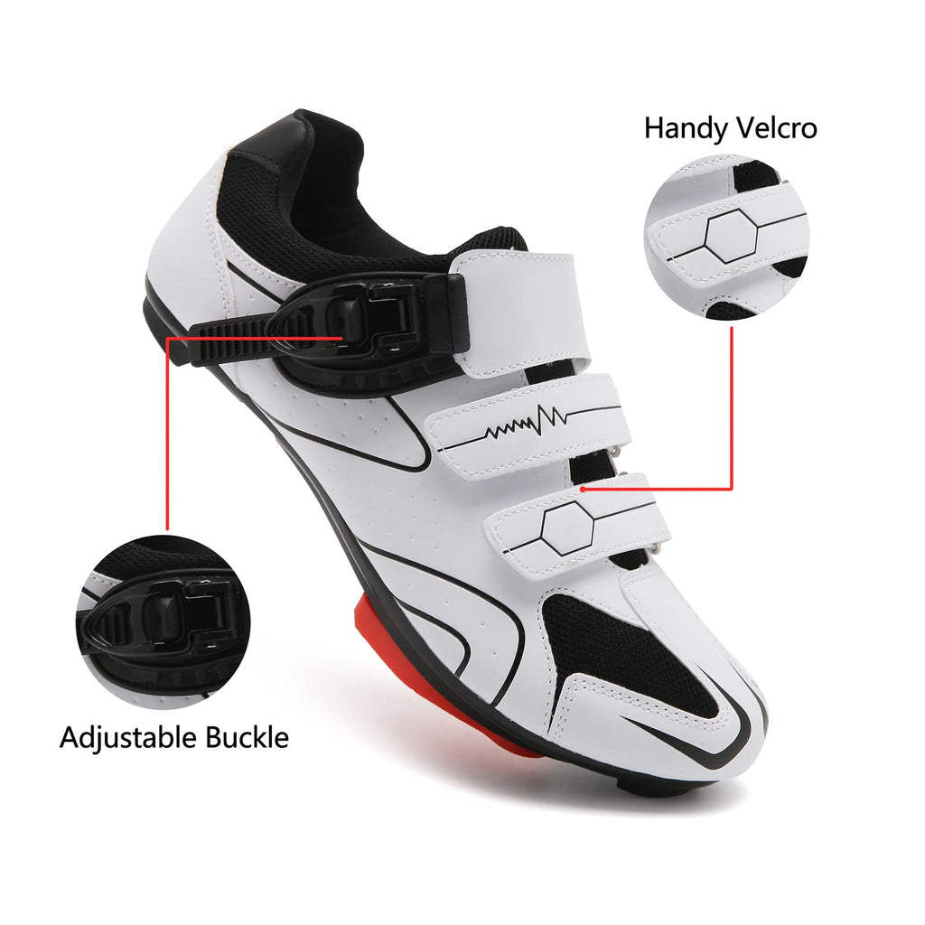 Mens Womens Cycling Shoes Compatible with Peloton Indoor Bicycle Pedals Clip in Road Bike Shoes Pre-Installed with Look Delta Cleats