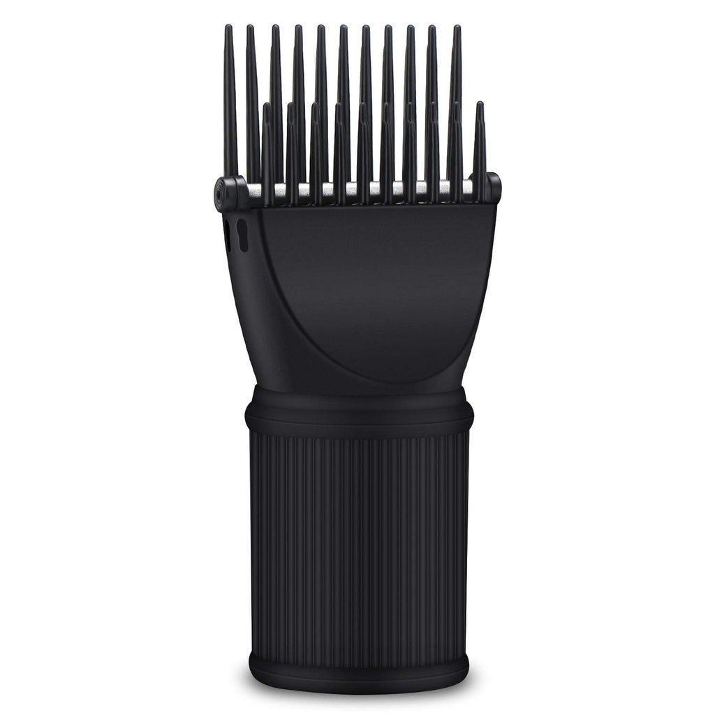 Segbeauty Blow Dryer Comb Attachment, Black Brush Attachments for Hair Dryer Concentrator Nozzle 1.69-1.76in and 2.12in, Pro Hairdressing Styling Salon Tool to Straighten Detangle Curly Natural Hair