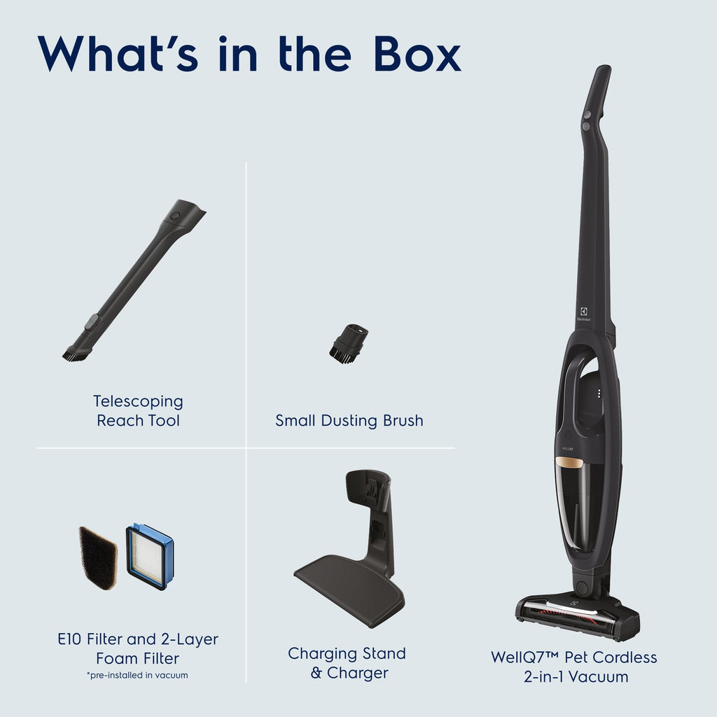Electrolux WellQ7 Hard Floor Cordless 2-in-1 Vacuum with PowerPro Roller for Hard Surfaces, 50-Minute Run Time, 2 Power Modes, Soft Sand