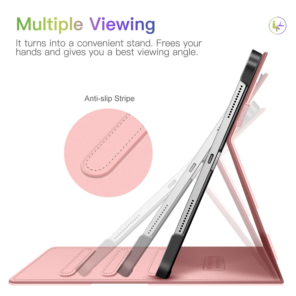 Fintie Case for iPad Air 11-inch M4/M3/M2 (2026/2025/2024), iPad Air 5th/4th Generation (2022/2020) 10.9 Inch, Multi-Angle Viewing Protective Cover with Pencil Holder & Pocket, Black