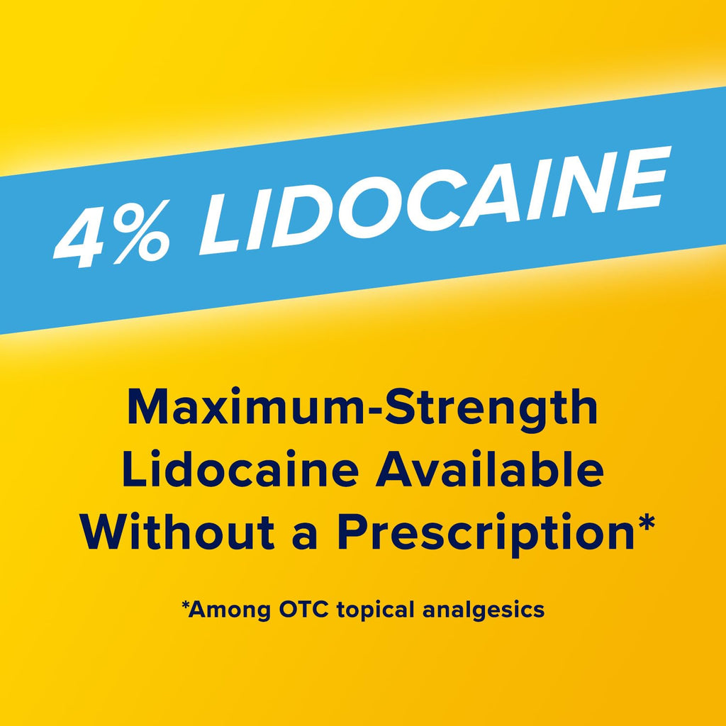 Aspercreme Lidocaine Foot Pain Relief Cream Soothes Aggravated Nerves & Moisturizes Dry Feet, Numbing Topical Analgesic with Max-Strength Lidocaine & Moisturizing Aloe, 4 Oz.