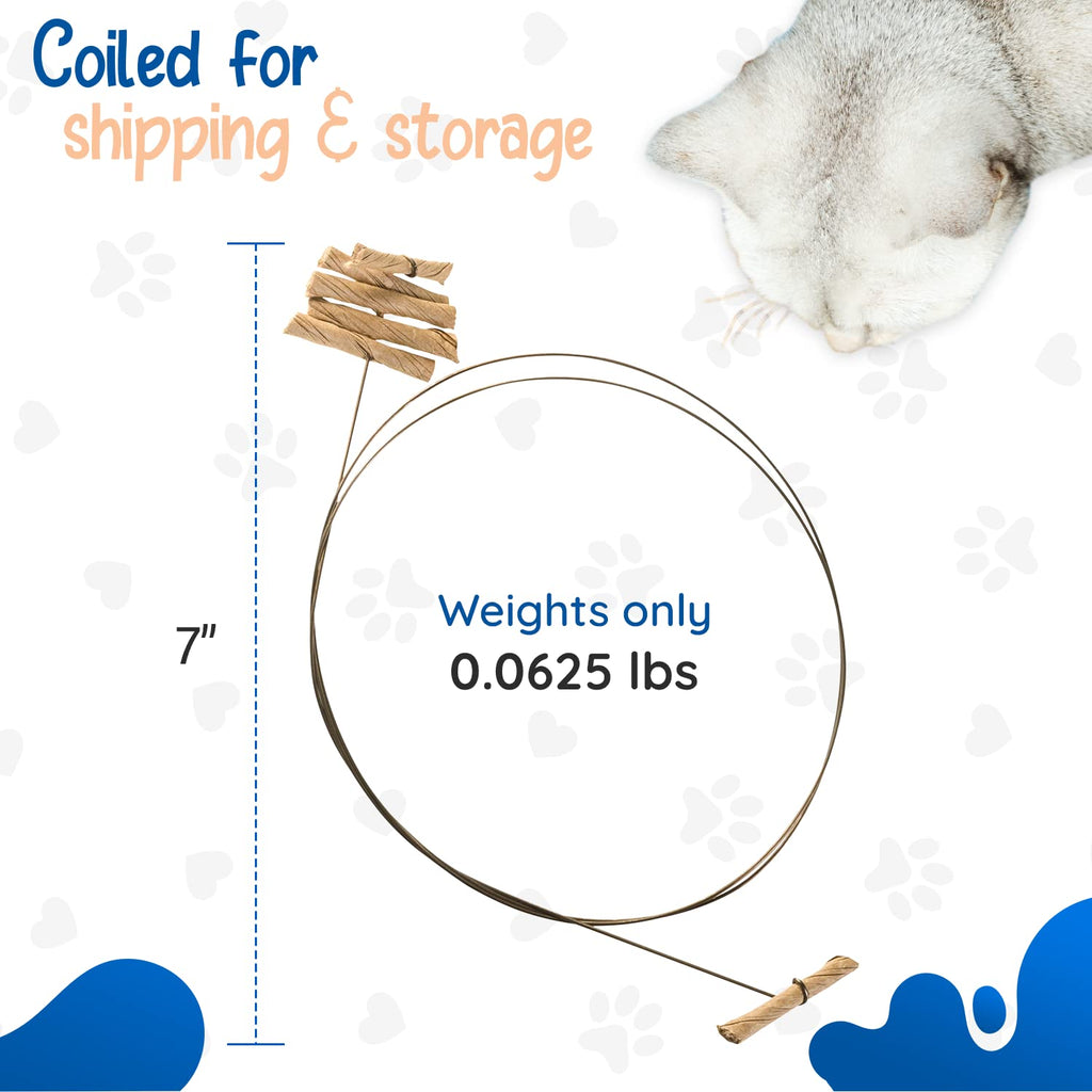 Cat Dancer Interactive Cat Toy - Fun and Fitness for Your Furry Friend - Engaging Paper Roll Attached with 30 Inches Flexible Spring Steel Wire for Playful Cats – 3 Pack