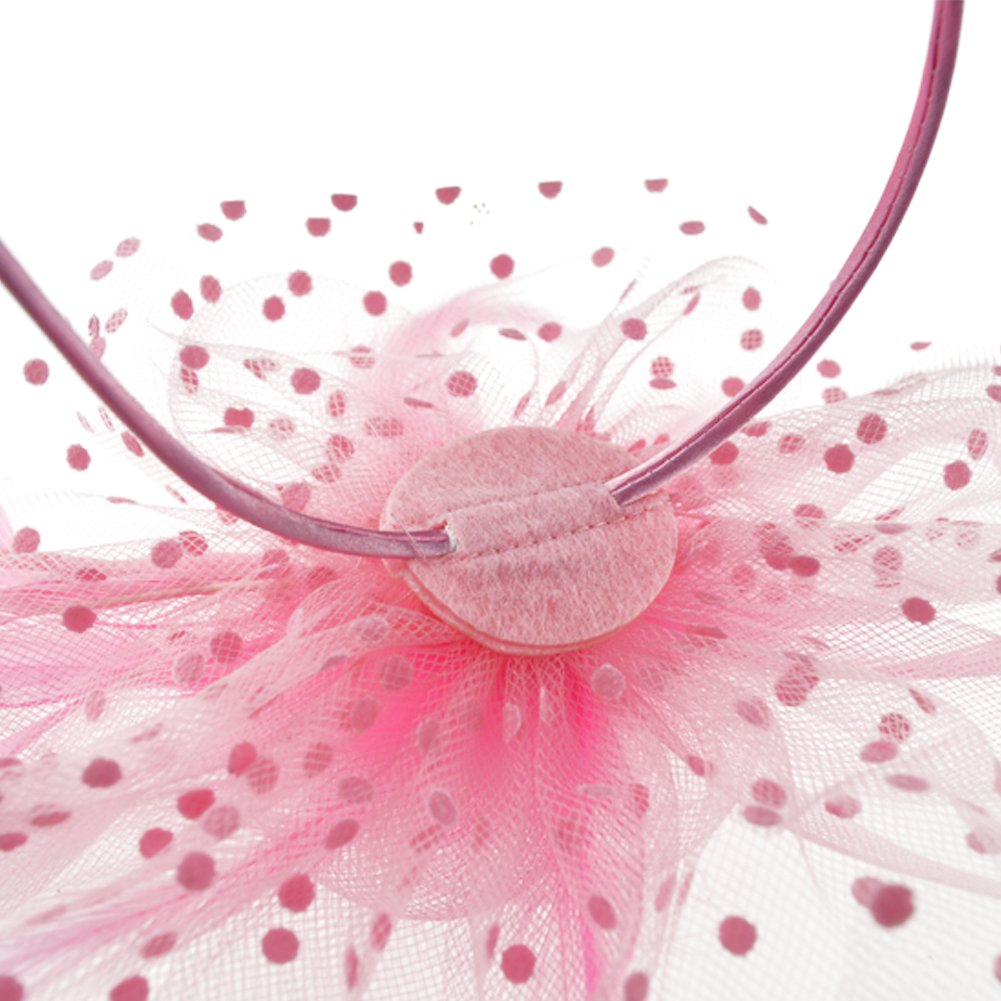 AQOKKA Women Fascinators Hats Flower Fascinators with Headband and Clip Tea Party Headwear for Women and Girls