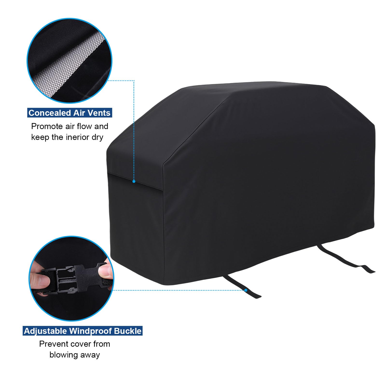 Grill Cover for Outdoor Grill,600D Heavy Duty Griddle Cover for Blackstone 28" Griddle,Waterproof 5483 BBQ Grill Cover with Air Vent and Click-Close Straps