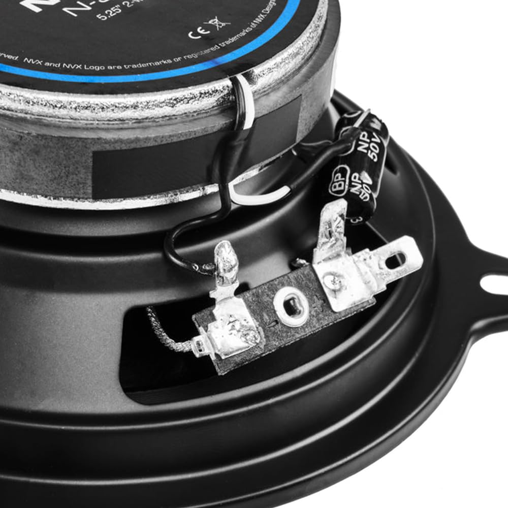 NVX NSP35 3.5" Car Speakers, 200W Max, 70W RMS, 2-Way Coaxial w/Silk Dome Tweeters & Built-in X-Overs, Easy to Install in Cars/Trucks/Doors (Pair)