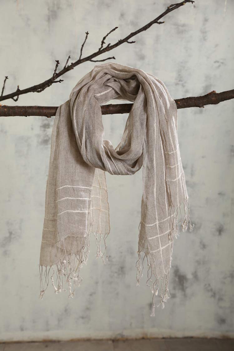 Jeelow Lightweight Summer Scarf Light Shawl Wrap Linen Feel Scarves For Men And Women