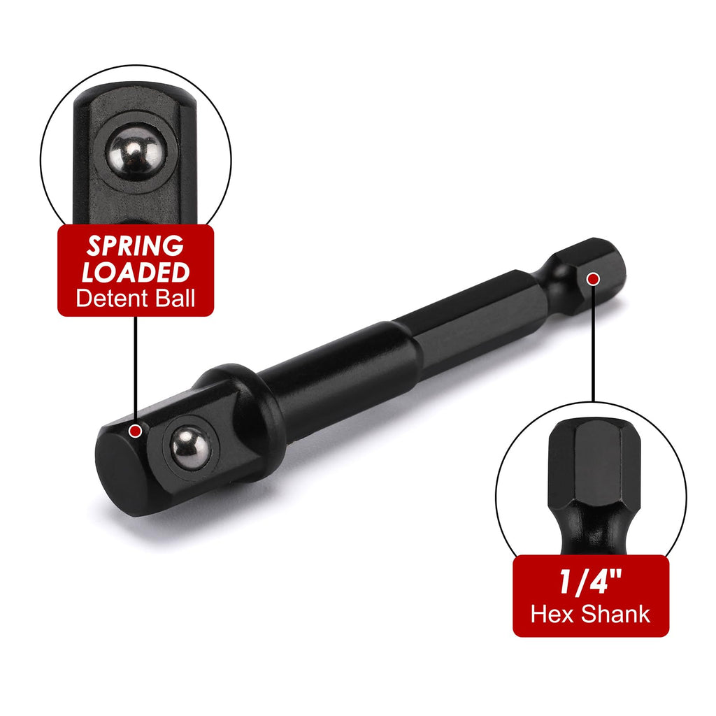 MIXPOWER 12 Pieces 3/8-Inch Drive Shallow Impact Socket Set, 5/16 to 1 inch, CR-V, SAE, 6 Point, Shallow, 12 Pieces 3/8" Dr. Socket