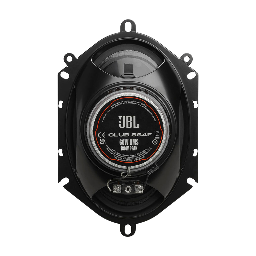 JBL Club 34F - 3-1/2" (87mm) Two-Way Car Speaker, 75 Watts Peak, 25 Watts RMS, Sensitivity (@ 2.83V): 89dB, Frequency Response: 90Hz – 20kHz, Nominal Impedance: 3.0 ohms