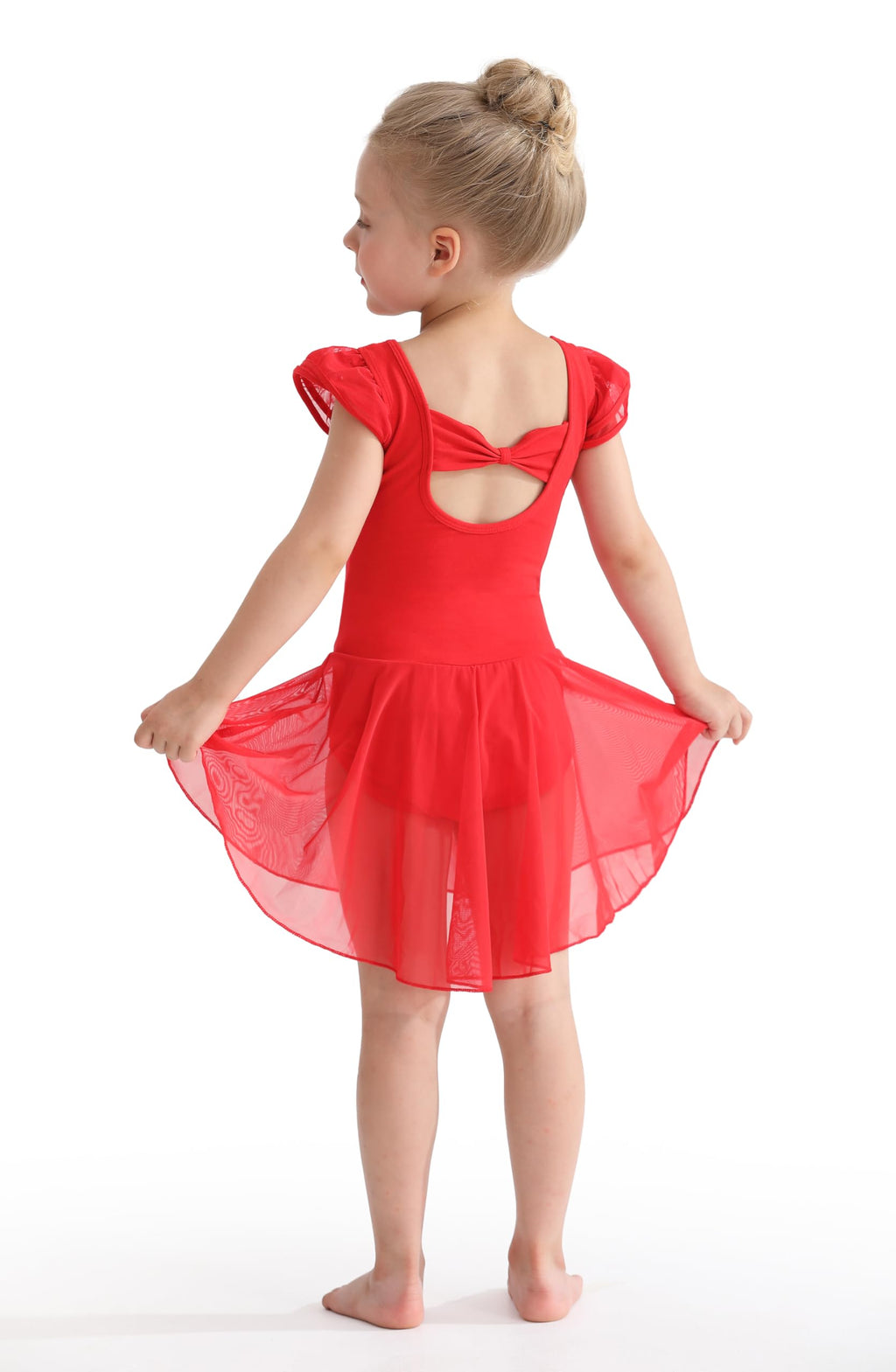 Mecceos Ballet Leotards for Girls Toddler Dance Leotards Short/Long Sleeve Skirt Ballerina Outfits