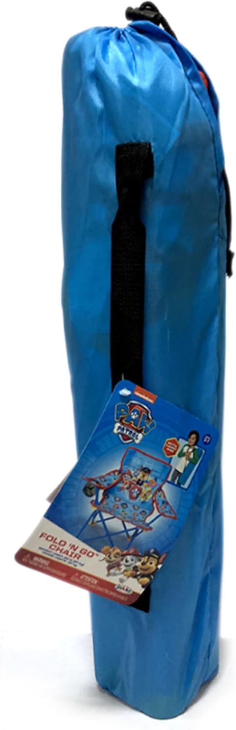 Paw Patrol Kids Camping Chair, Camp Fold N Go Chair with Carry Bag