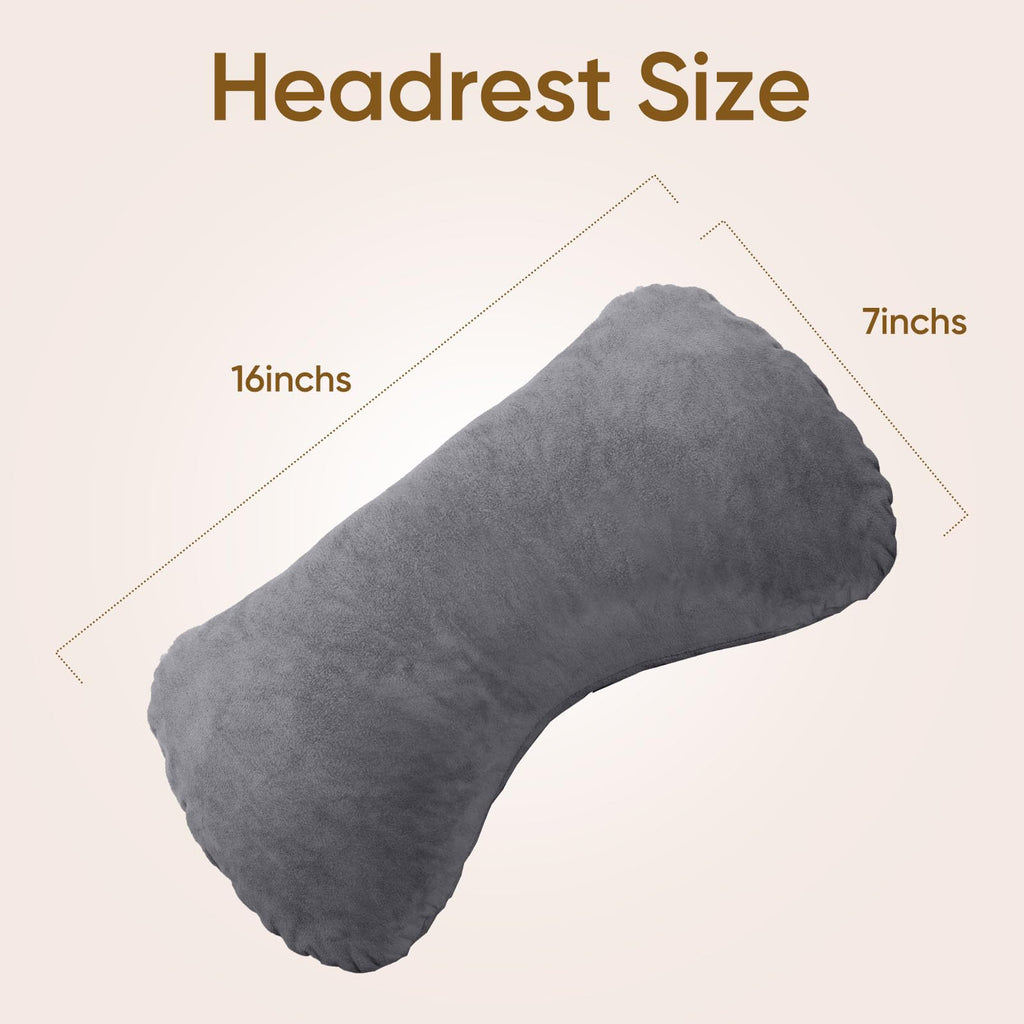 OAISZ Reading Pillow for Sitting in Bed Adult, Reading Pillow with Shredded Memory Foam, Bed Pillow with Washable Cover, Back Pillow Sitting Up with Extend Arms, Beige, X-Large