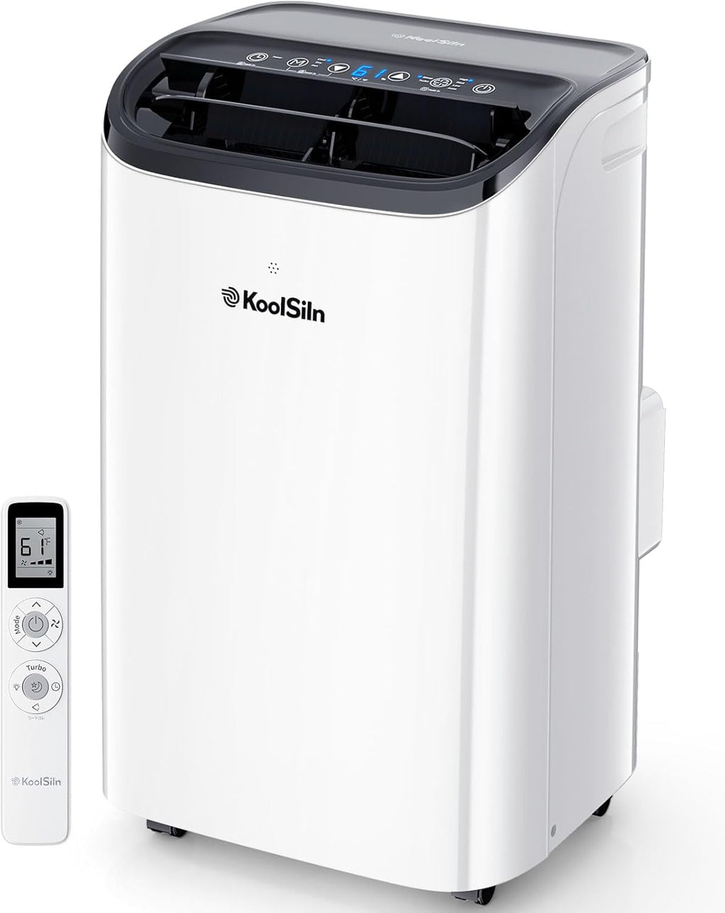 12,000 BTU Portable Air Conditioner Cools Up to 550 Sq.Ft, Auto-Evaporation Low Noise Portable AC Unit with Remote Control Fits for Large Room, Office, Garage,Cold White