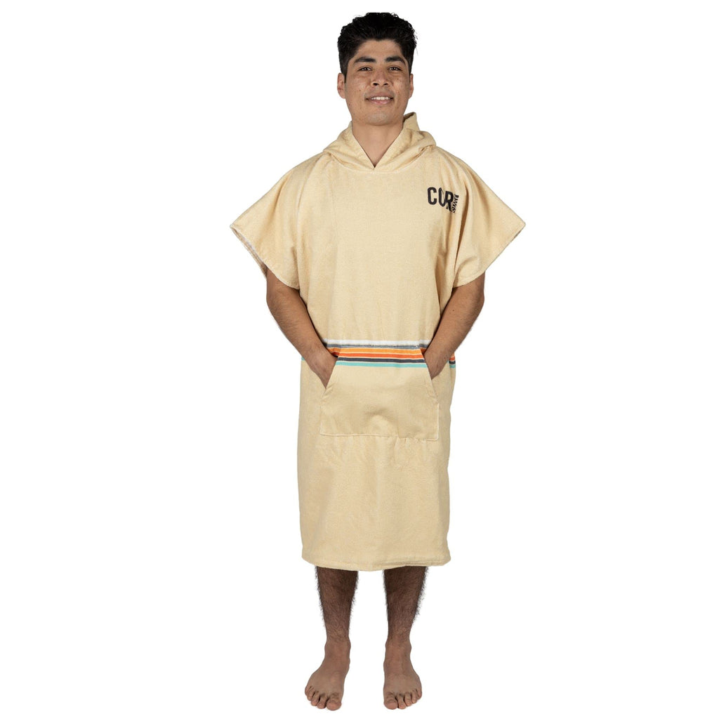 COR Surf Poncho Changing Towel Robe with Hood and Front Pocket | Thick Quick Dry Microfiber Wetsuit Poncho Towel for Surfing Beach Pool Swim (Medium, Cobalt)