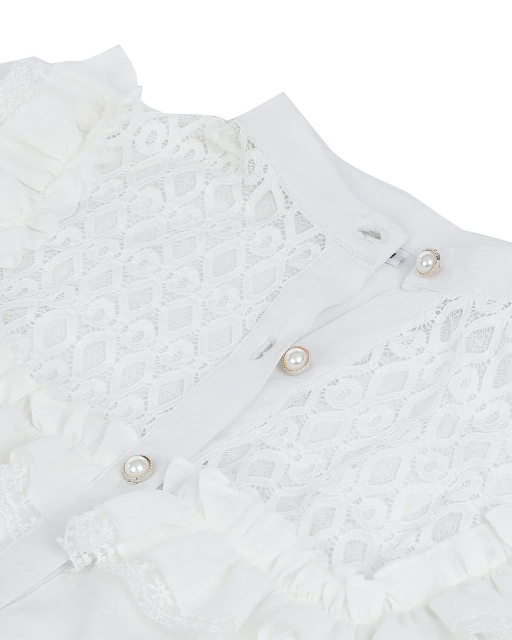 Nuoqi Victorian Blouse Womens Gothic Shirt Vintage Long Sleeve Lotus Ruffle Tops