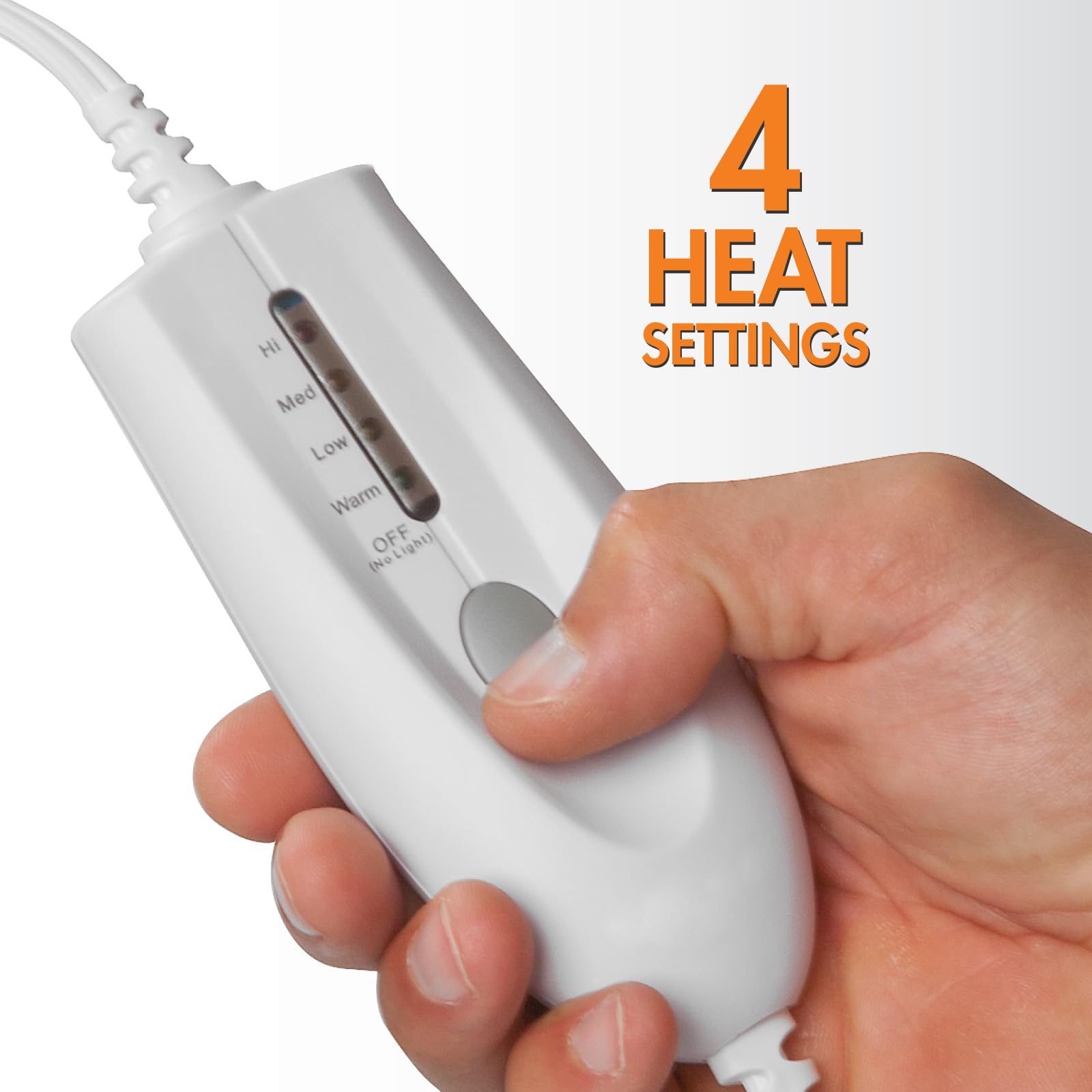TheraCare Electric Heating Pad | Dry Heat Therapy | 4 Adjustable Heat Settings | 12" x 15" | Comfortable, Soft & Durable
