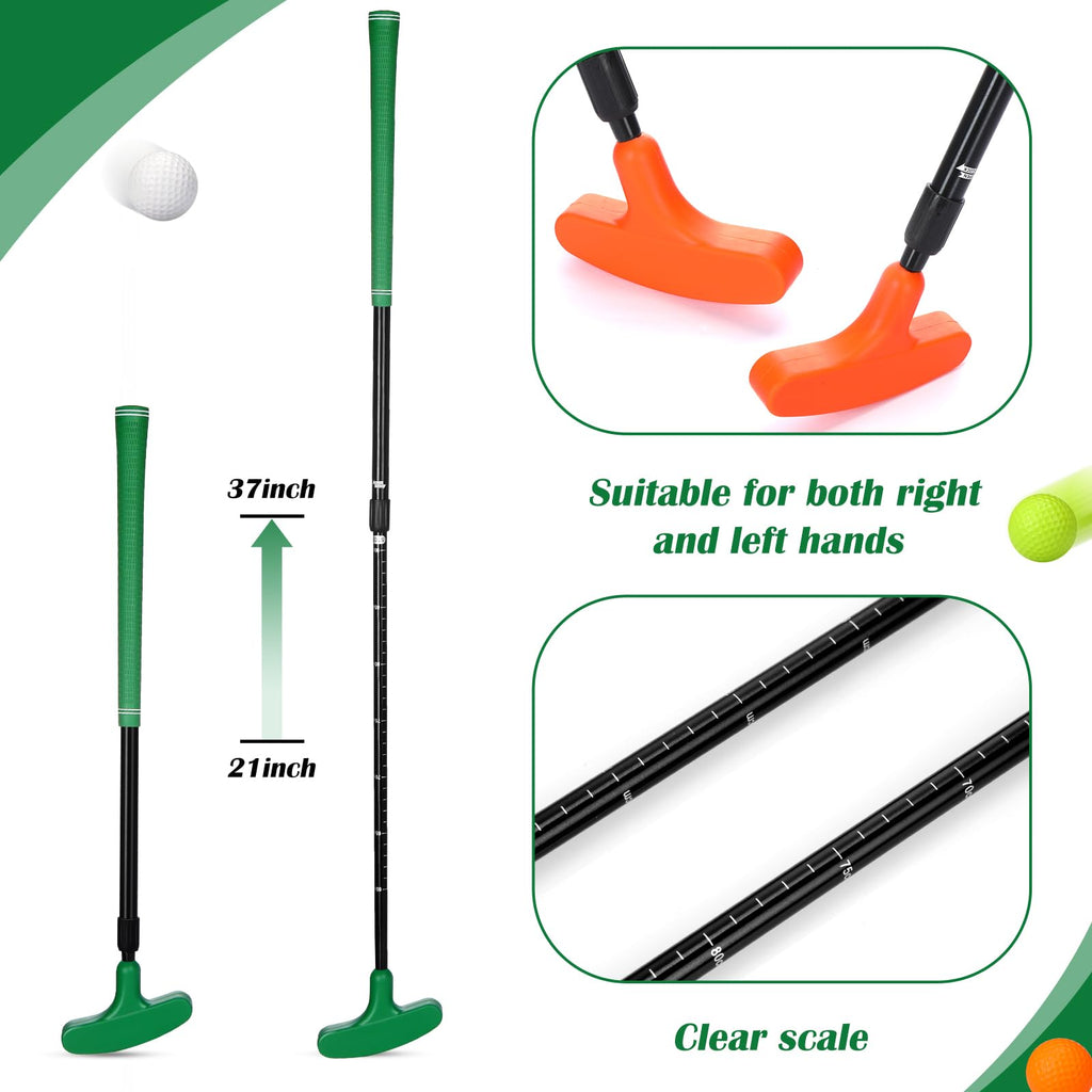 Wettarn 6 Set Golf Putters for Men and Women Two Way Mini Golf Putter with 6 Balls for Right or Left Handed Golfers Adjustable Length