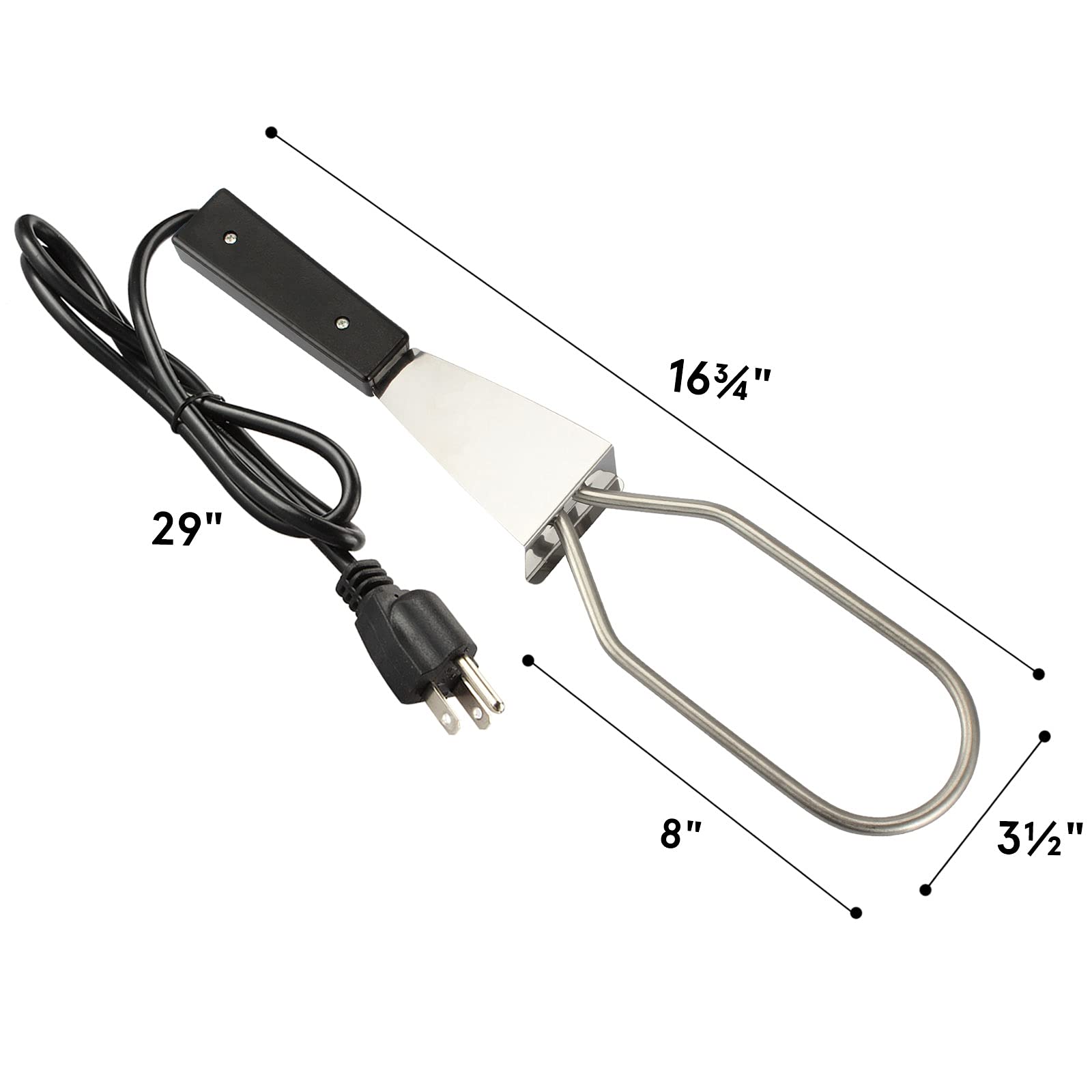600W Electric Charcoal Starter Fire Lighter for BBQ Grill Smoker Fireplace, Firepit, Stove - Quickly Ignite Coals Briquettes Without Lighter Fluid or Matches - 29 Inch Power Cord