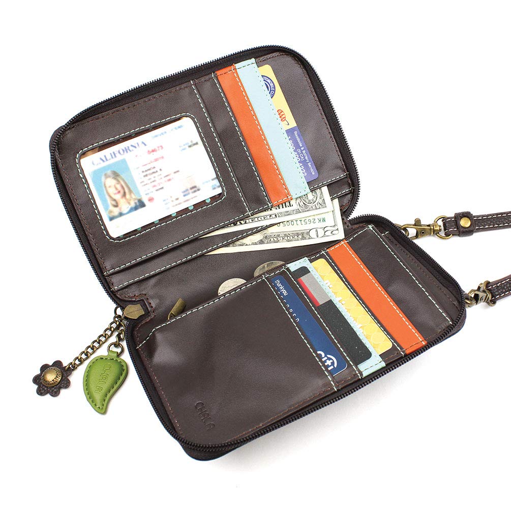 CHALA Wallet Crossbody Cell Phone Purse - Women Faux Leather Multicolor Handbag with Adjustable Strap